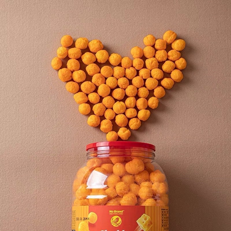 Bánh snack phô mai viên Cheddar Cheese Ball No Brand 370g - Đồ ăn vặt Hàn Quốc nhập khẩu | BigBuy360 - bigbuy360.vn