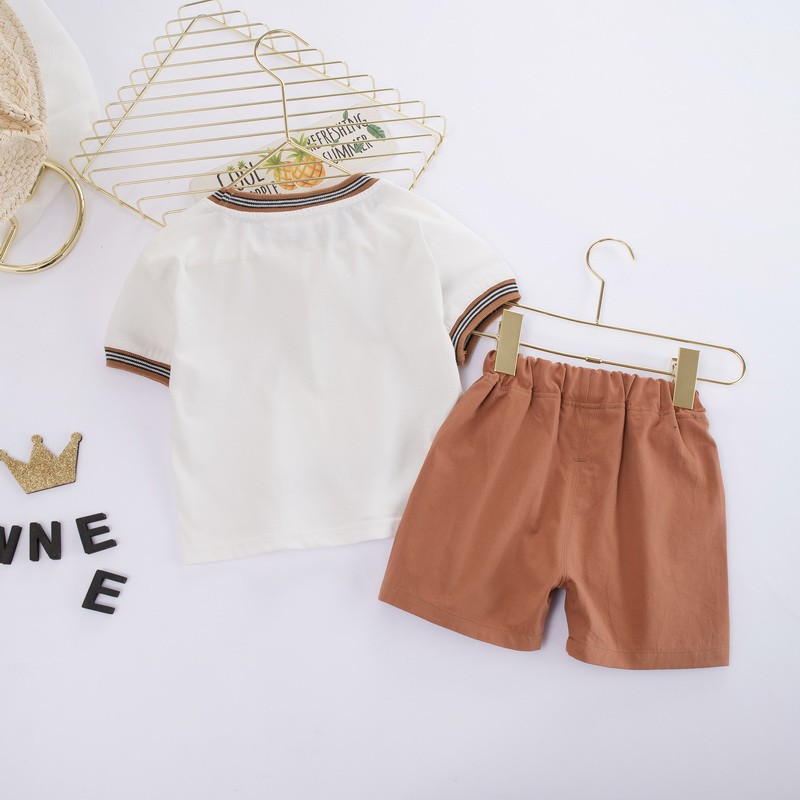 Bộ Áo Thun Tay Ngắn Cổ Tròn + Quần Short Thể Thao Cá Tính 2020 Cho Bé | BigBuy360 - bigbuy360.vn