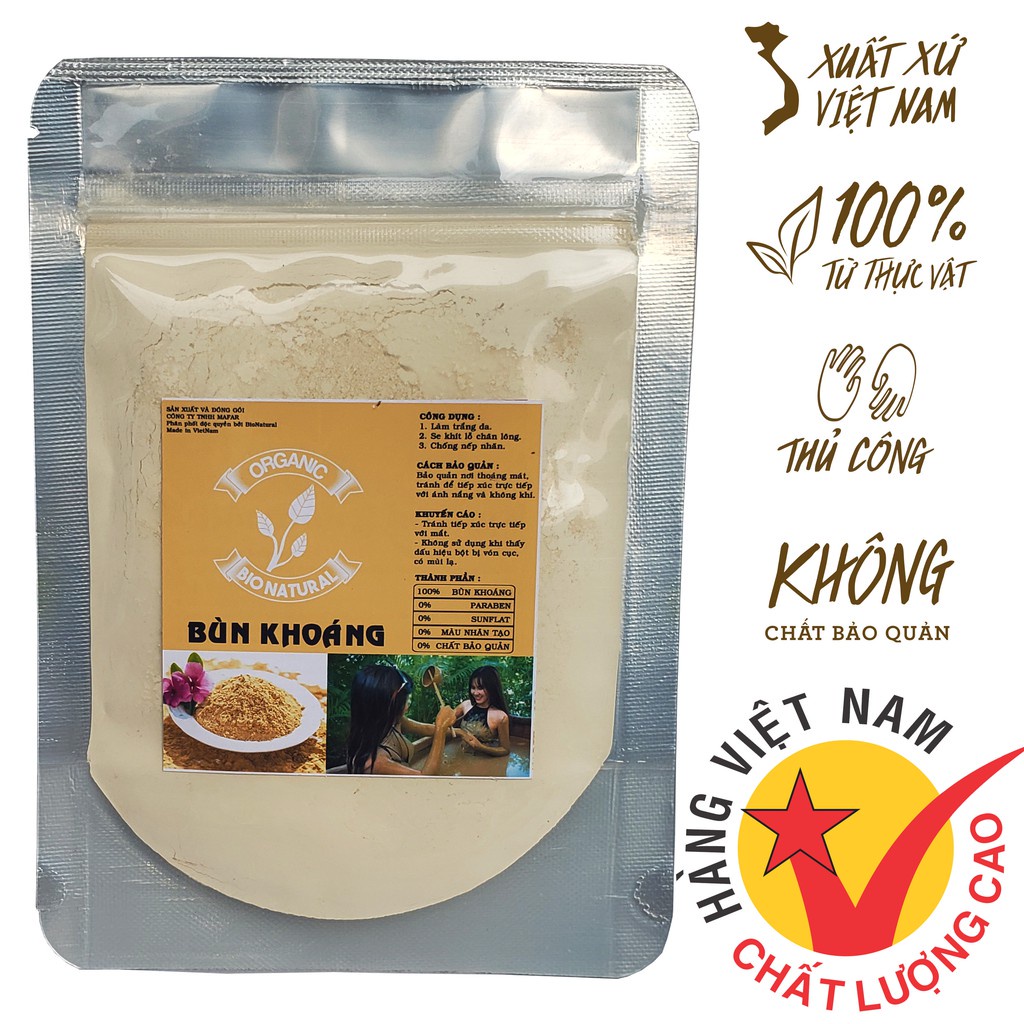 Bột Bùn khoáng đắp mặt 50gr Bee March
