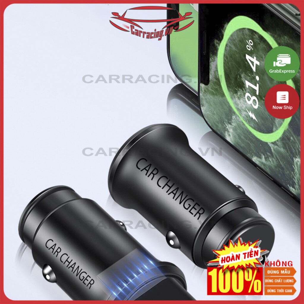 Tẩu Sạc Nhanh Ô Tô CARCHANGER  4.8 A 2 cổng USB dùng trong CARRACING Nội thất phụ kiện và cũng là đồ chơi ô tô , xe hơi