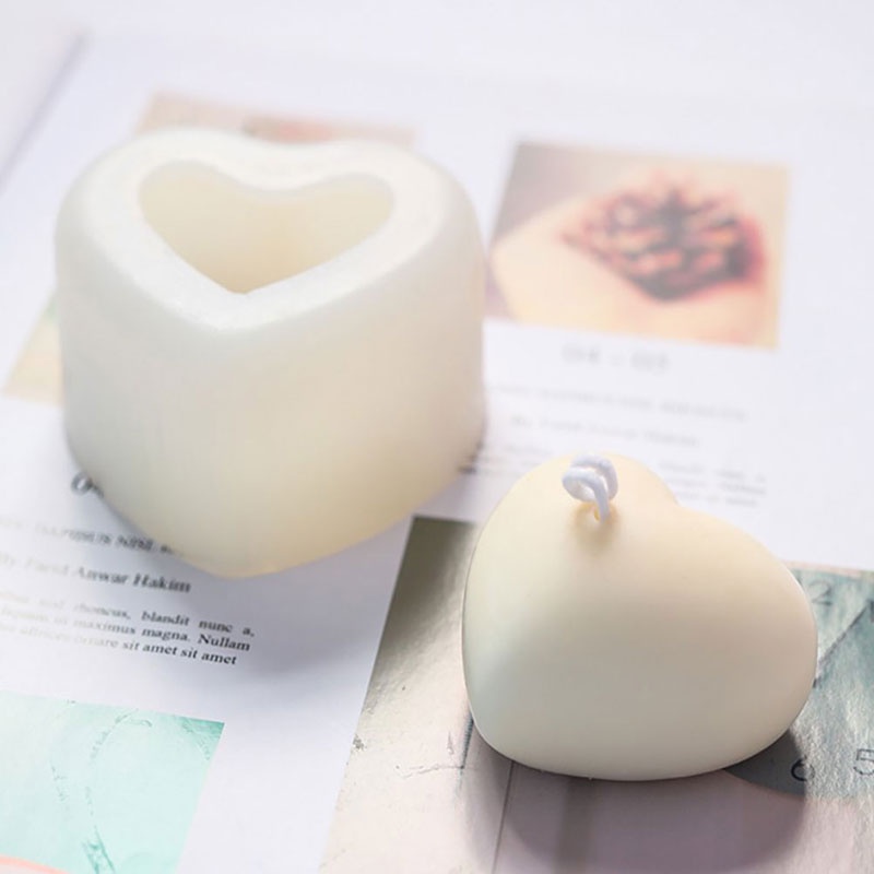 Khuôn Silicon Làm Bánh Hình Trái Tim 3d Dễ Thương
