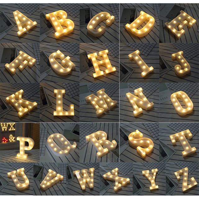 Combo 13 chữ đèn led HAPPY BIRTHDAY trang trí