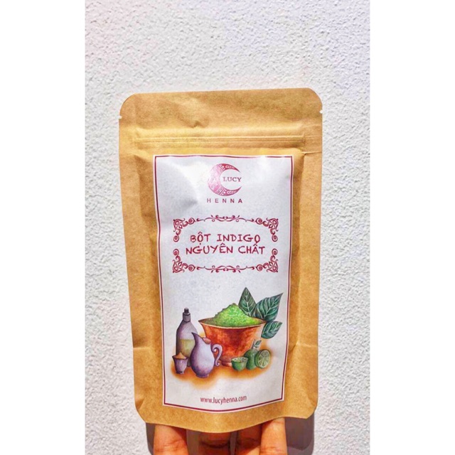 Combo 5 túi  100g Indigo powder, bột lá chàm Lucy Henna