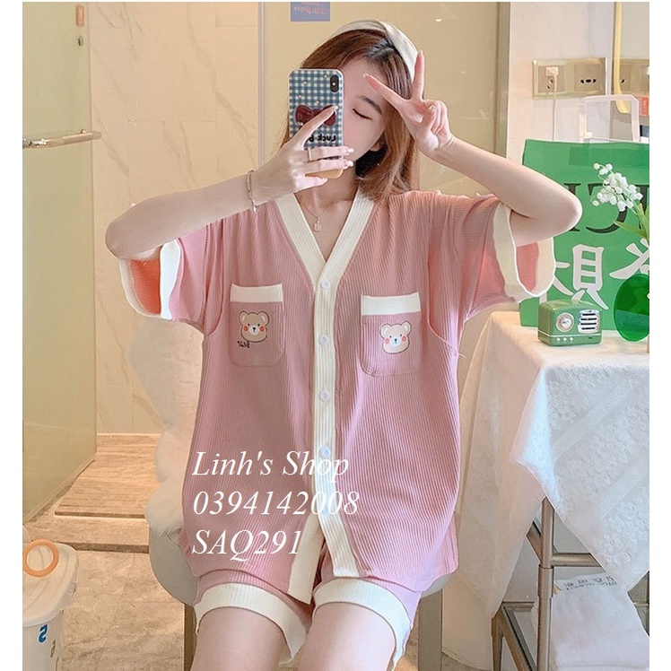 Set Bầu Bộ Bầu Mặc Nhà Sau Sinh Cho Bé Bú Bé Ti-SAQ291