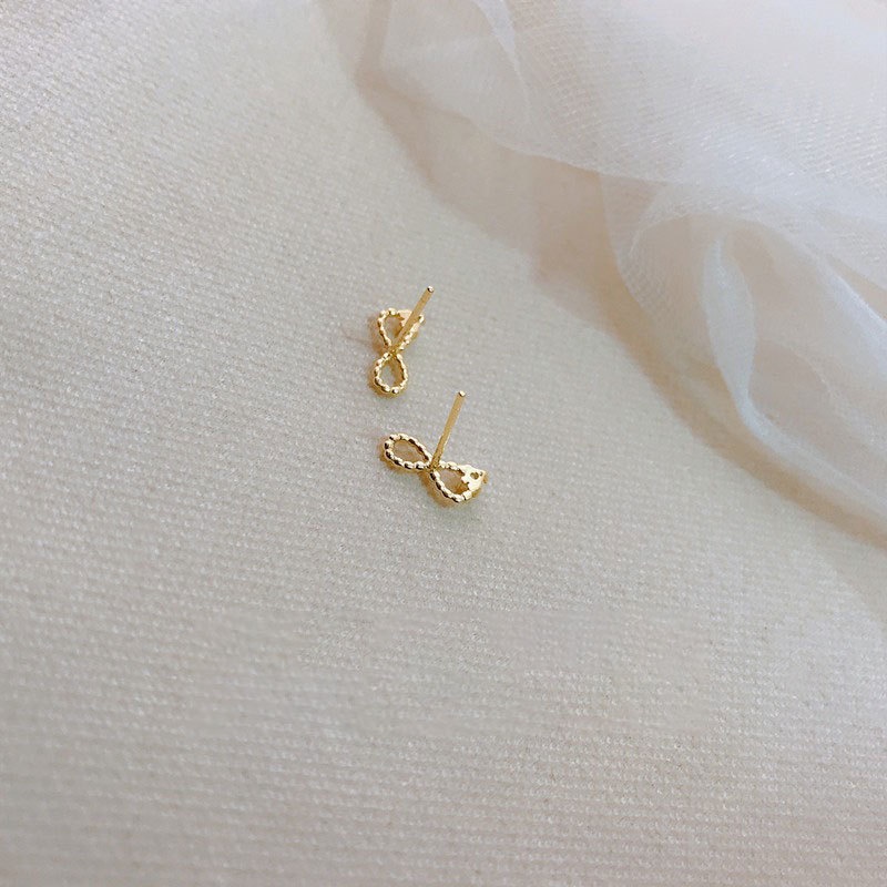 Khuyên Tai Kim Bạc S925 Mạ Vàng Đính Đá Zircon Đơn Giản Thời Trang Cho Nữ