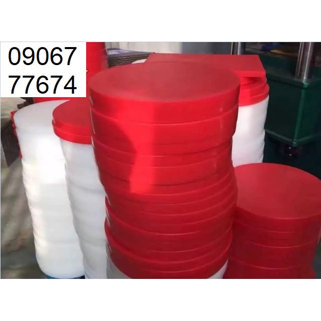 Thớt nhựa tròn công nghiệp đường kính 40cm x dày 10cm.