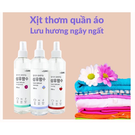 Xịt Thơm Quần Áo Fabric Perfume Chai Dung Tích 250ml KOREA