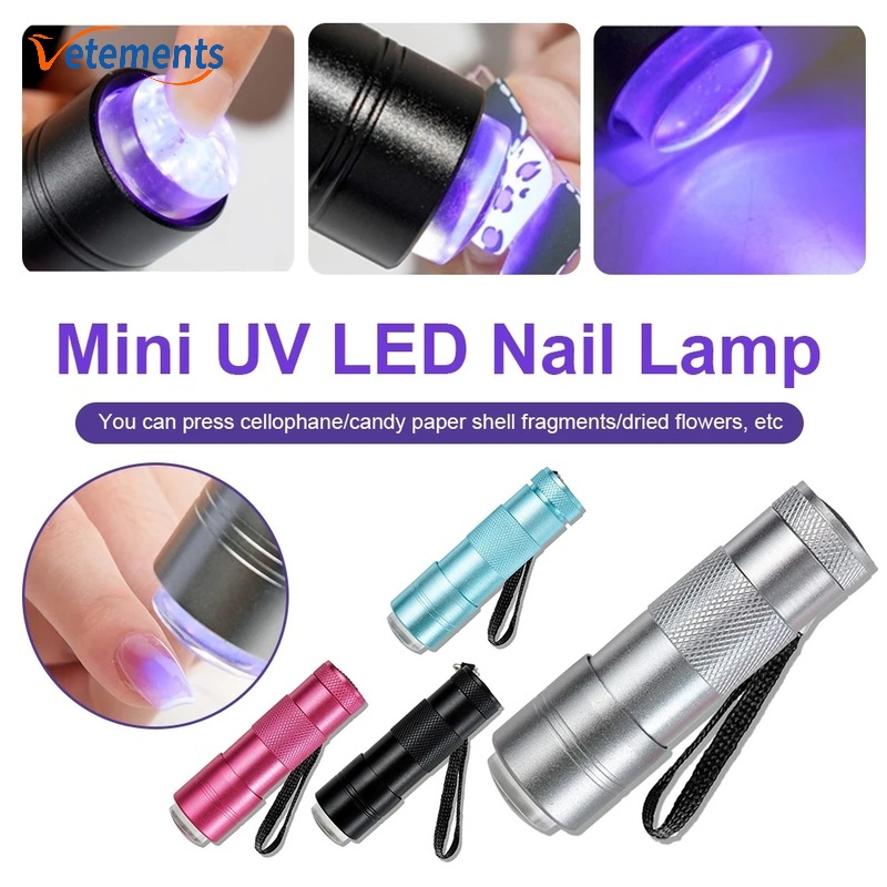 Đèn LED Sấy Khô Móng Gel UV Mini Cầm Tay Bằng Silicone