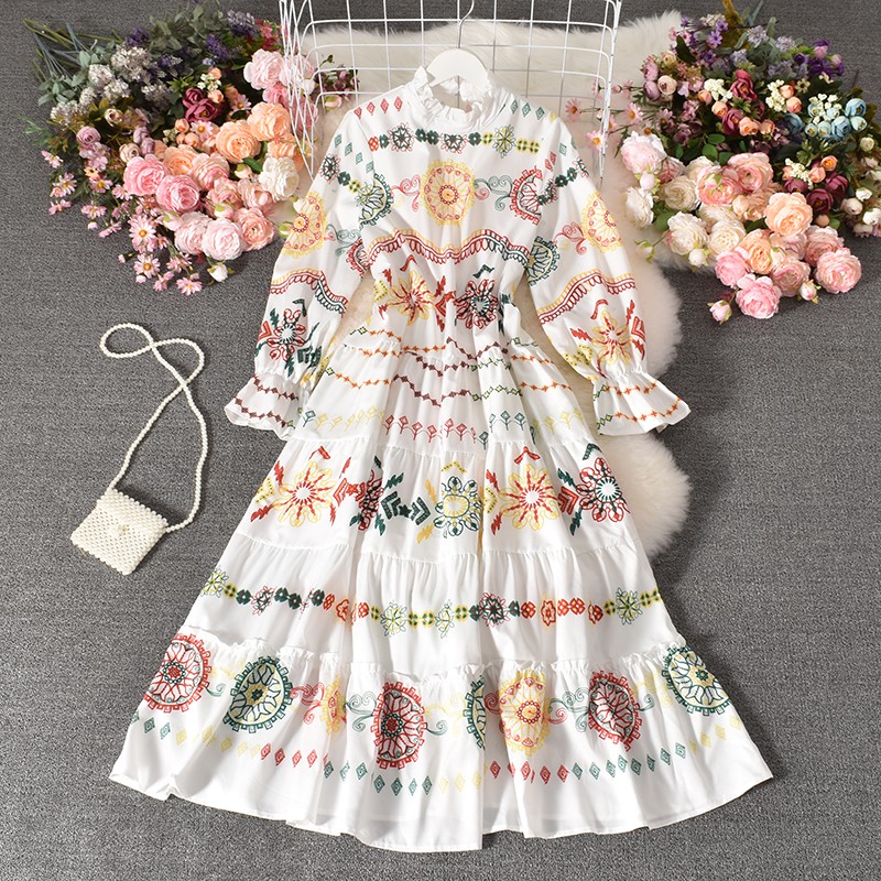 Đầm Maxi Dài Tay Xếp Li Chất Lượng Cao | BigBuy360 - bigbuy360.vn