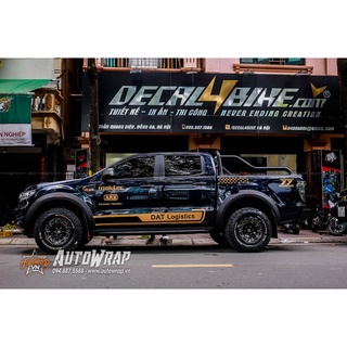 Tem xe họa tiết xe Ranger DAT Logicstic - Tem họa tiết ô tô Ford, tem dán sườn xe thể thao