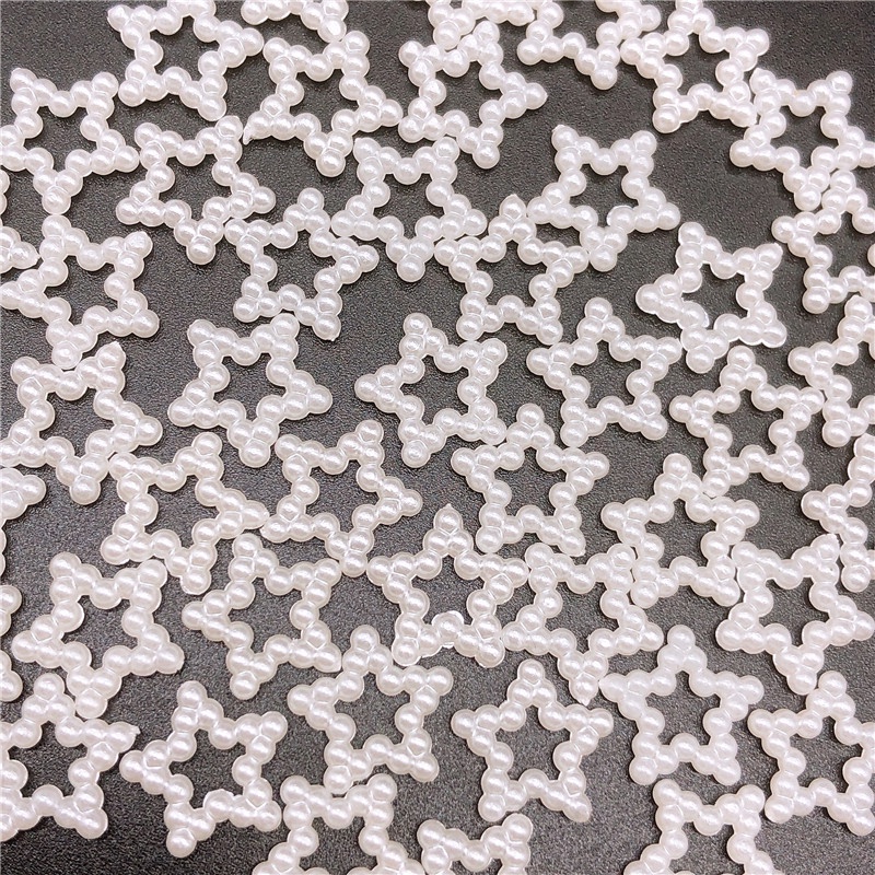 Bộ 50 hạt nhựa ABS nhiều màu sắc hình ngôi sao/mặt trăng