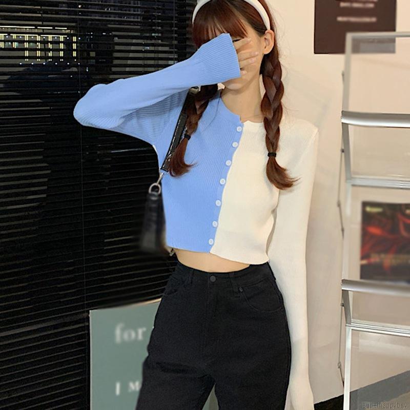 Áo khoác cardigan dệt kim tay dài phong cách Hàn Quốc thời trang thường ngày cho nữ