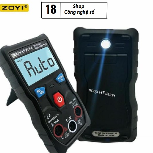 Đồng hồ đo điện tự điều chỉnh thang đo ZOYI ZT-S4 - đồng hồ đa năng kỹ thuật số màn hình LCD đo tự động hoàn toàn