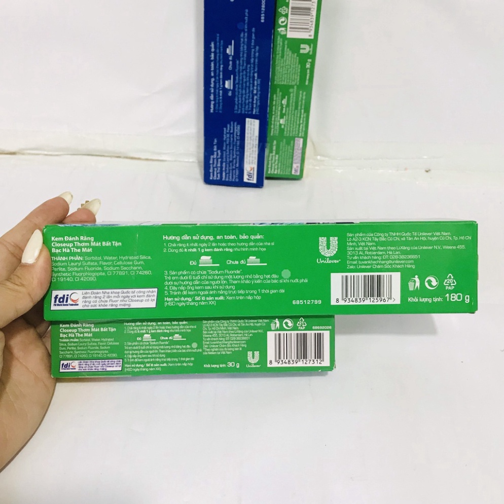 KEM ĐÁNH RĂNG CLOSEUP TRẮNG RĂNG TỰ NHIÊN 180G