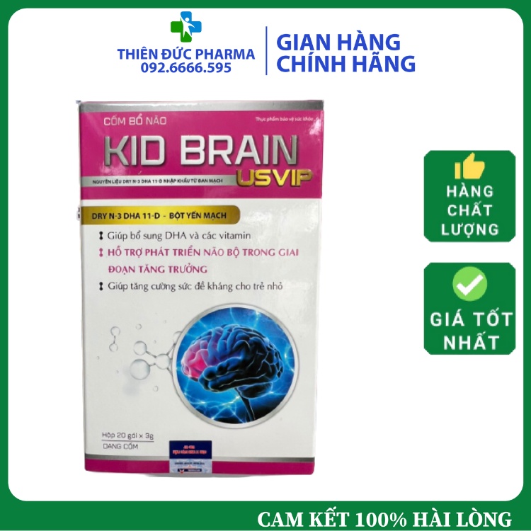 Cốm Bổ Não KID BRANIN Bổ Sung DHA Hỗ Trơ Phát Triển Não Bộ Trong Giai Đoạn Tăng Trưởng