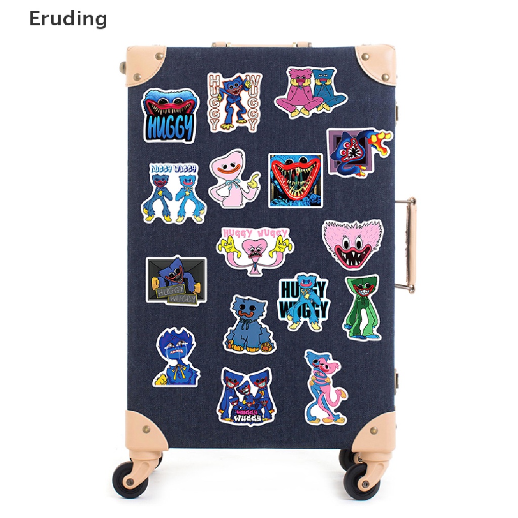 50 Miếng dán chủ đề hoạt hình huggy wuggy poppy màu graffiti trang trí sinh động