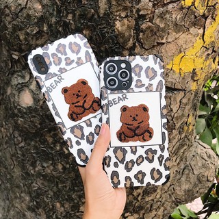 ốp lưng gấu da beo thêu kute 7pl/ipx/xmax/11/promax/12 pro/12 prm