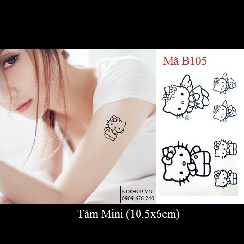 Hình xăm dán kitty B105