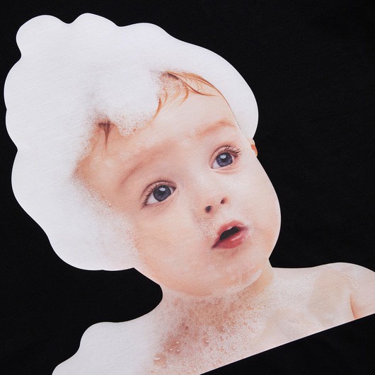 Áo thun tay lỡ unisex form rộng ADLV BABY Bé Bọt HARIQUEEN - Áo phông nam nữ em bé tắm Freesize 65kg