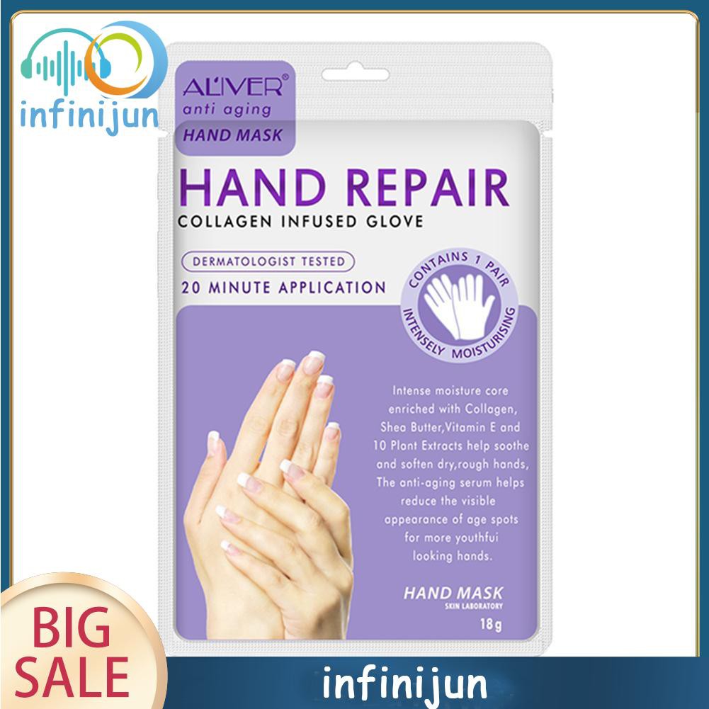 🍀HOT🍀ALIVER Exfoliating Moisturizing Hand Foot Mask Remove Dead Skin Anti-Aging Hand Care