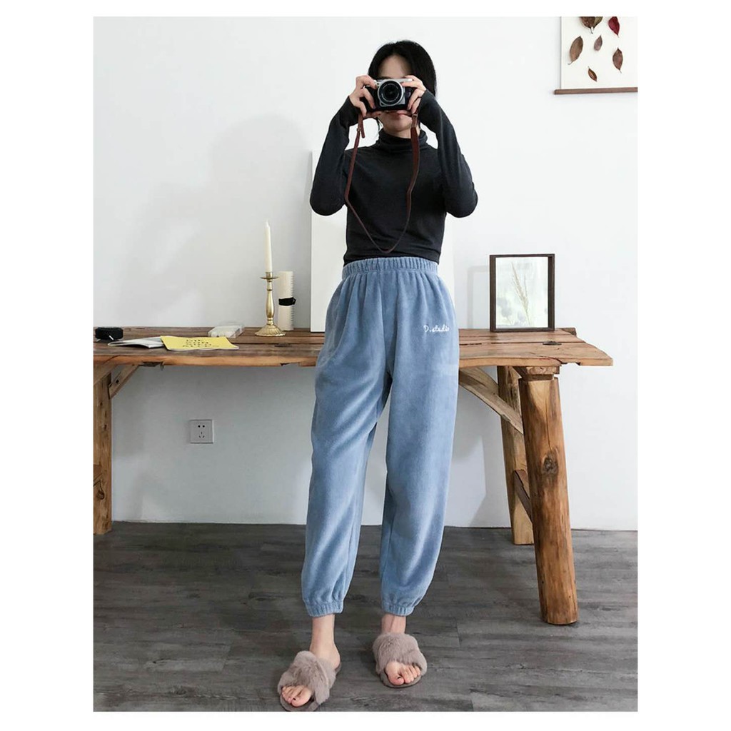Quần Nỉ Bông D’ Studioo Nữ Xuất Nhật Cá Tính