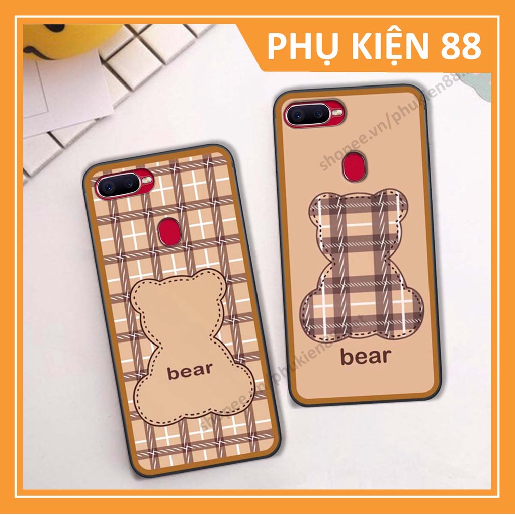 Ốp lưng Oppo A5s / A7 / F9 / A12 ốp điện thoại LineBear, bé tóc xù, hoa siêu đẹp