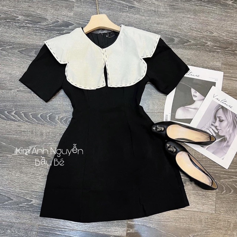 Váy Umi Cổ Viền Pha Trắng Tiểu Thư Có Ảnh Thật Kèm Video | BigBuy360 - bigbuy360.vn