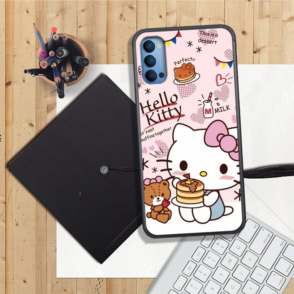 ỐP LƯNG OPPO RENO 4/RENO 4 PRO/RENO 3 PRO/RENO 5, IN HÌNH HELLO KITTY SIÊU CUTE VÀ ĐÁNG YÊU Ạ.
