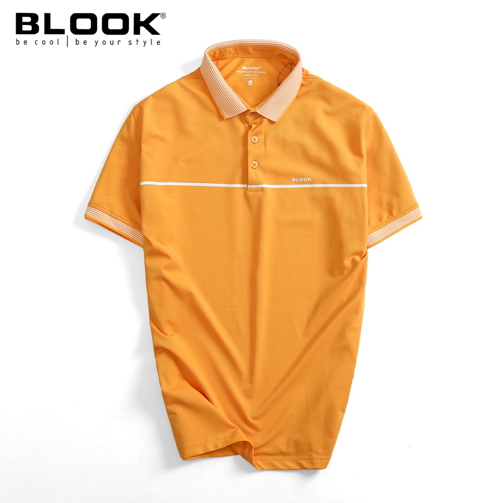 Áo polo nam slimfit BLOOK chất vải thun cá sấu cotton co giản phối kiểu trẻ trung 43833  (HÌNH THẬT)