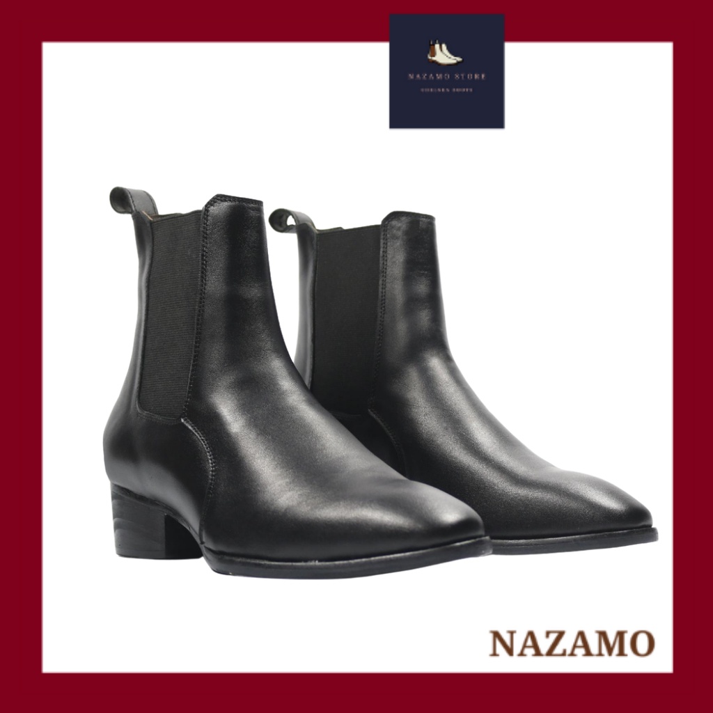 [CHELSEA BOOTS CAO CẤP ], GIÀY DA  NAM CỔ CAO NAZAMO 31288