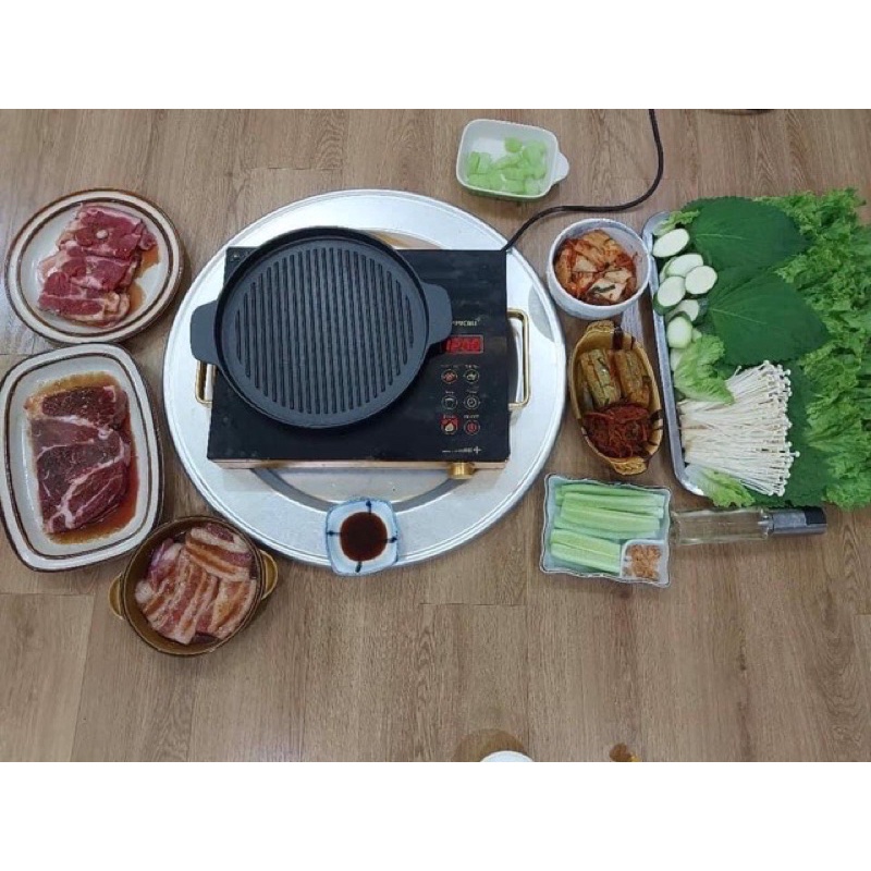 Chảo Nướng Gang Rapido Size 24/26cm - Dùng Cho Mọi Loại Bếp