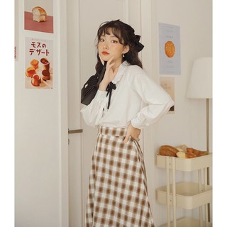 Chân váy Checkered Midi Skirt
