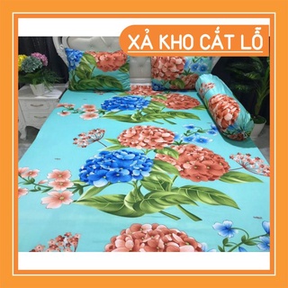 Bộ drap thun in 3D Chất thun Hàn Quốc 4 món [Cao cấp ko xù không nhăn
