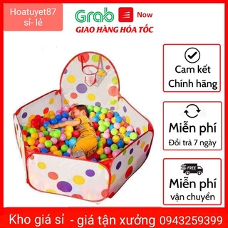 Quây bóng chấm bi kèm 100 bóng cho bé
