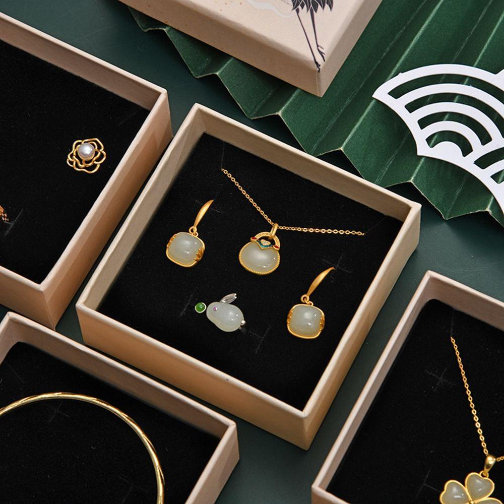 Hộp Đựng Trang Sức Hình Vuông Màu Sắc Đa Năng Phong Cách Trung Hoa