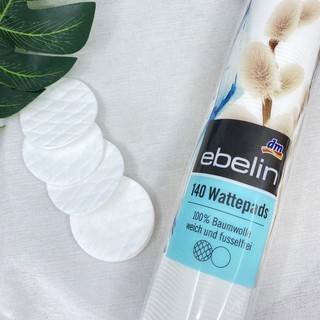 Bông tẩy trang Ebelin 140 miếng chất cotton mềm mịn tẩy sạch mọi lớp trang điểm