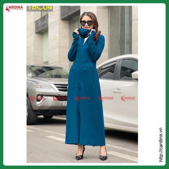 CARDINA Áo Chống Nắng Nữ Dáng Dài Liền Thân 2 Lớp Chất Thun Lạnh Cao Cấp Chính Hãng [Siêu Phẩm Chống Nắng]