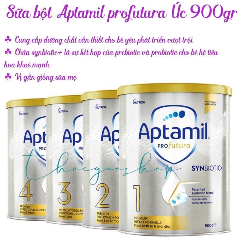 Sữa bột Aptamil Úc công thức Profutura 900gr đủ số