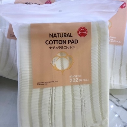Bông tẩy trang 3 lớp Natural Cotton Pads 222 miếng mẫu mới Sena Beauty