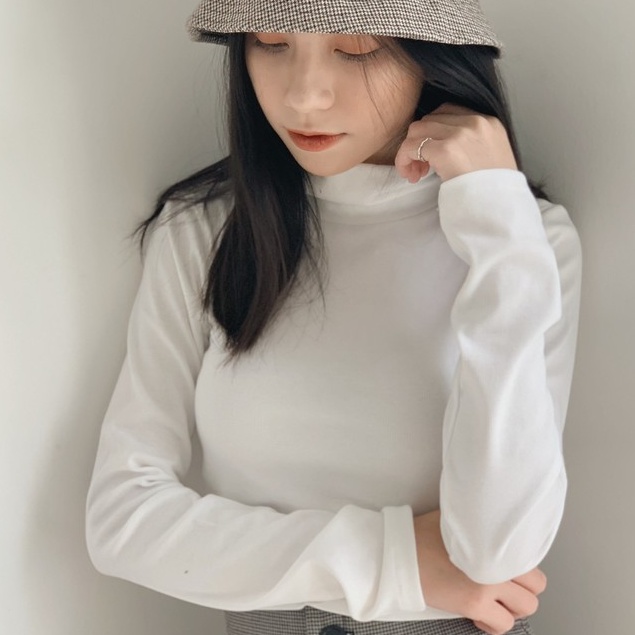 áo thun gân trơn cổ 3 phân TKP115 LOLLIE STUDIO