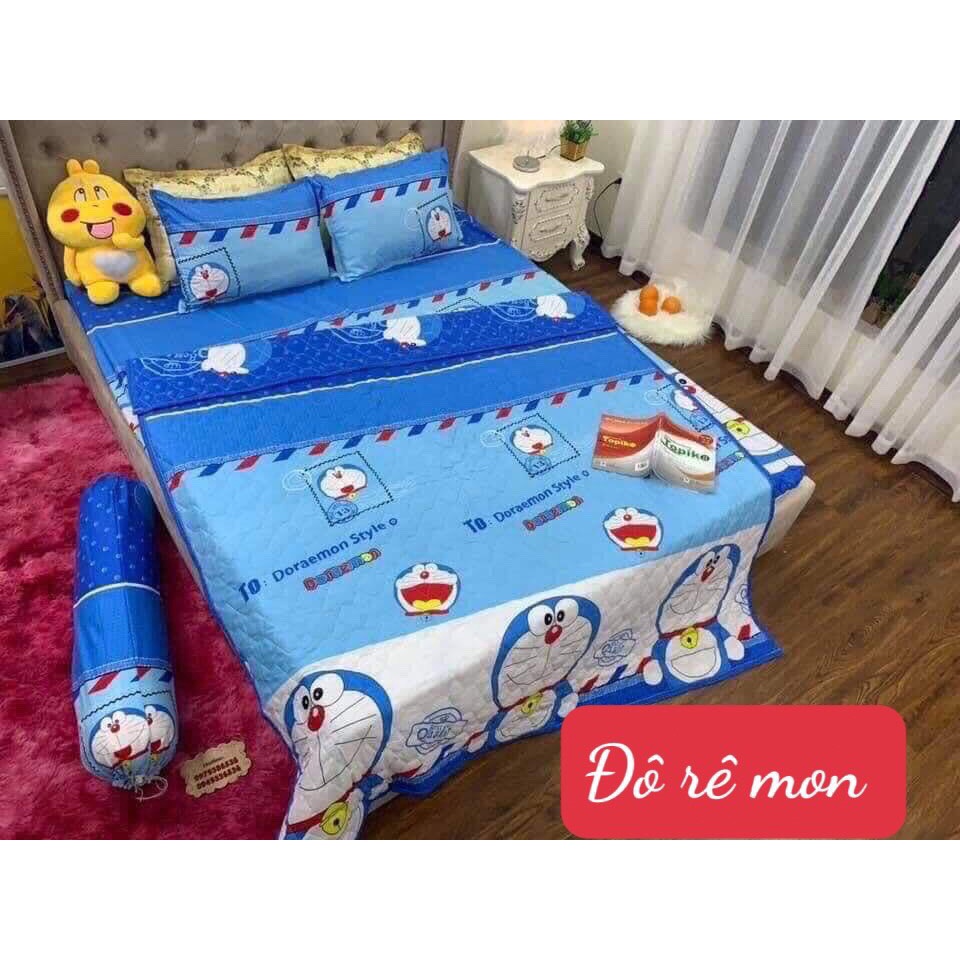Chăn Ga Gối hè 5 món Cotton Poly