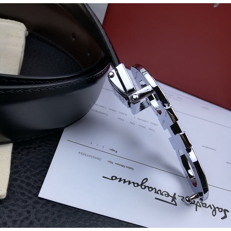 Thắt Lưng  Ferragam-o Thắt Lưng Da Phong Cách Công Sở Lịch Lãm Cho Nam