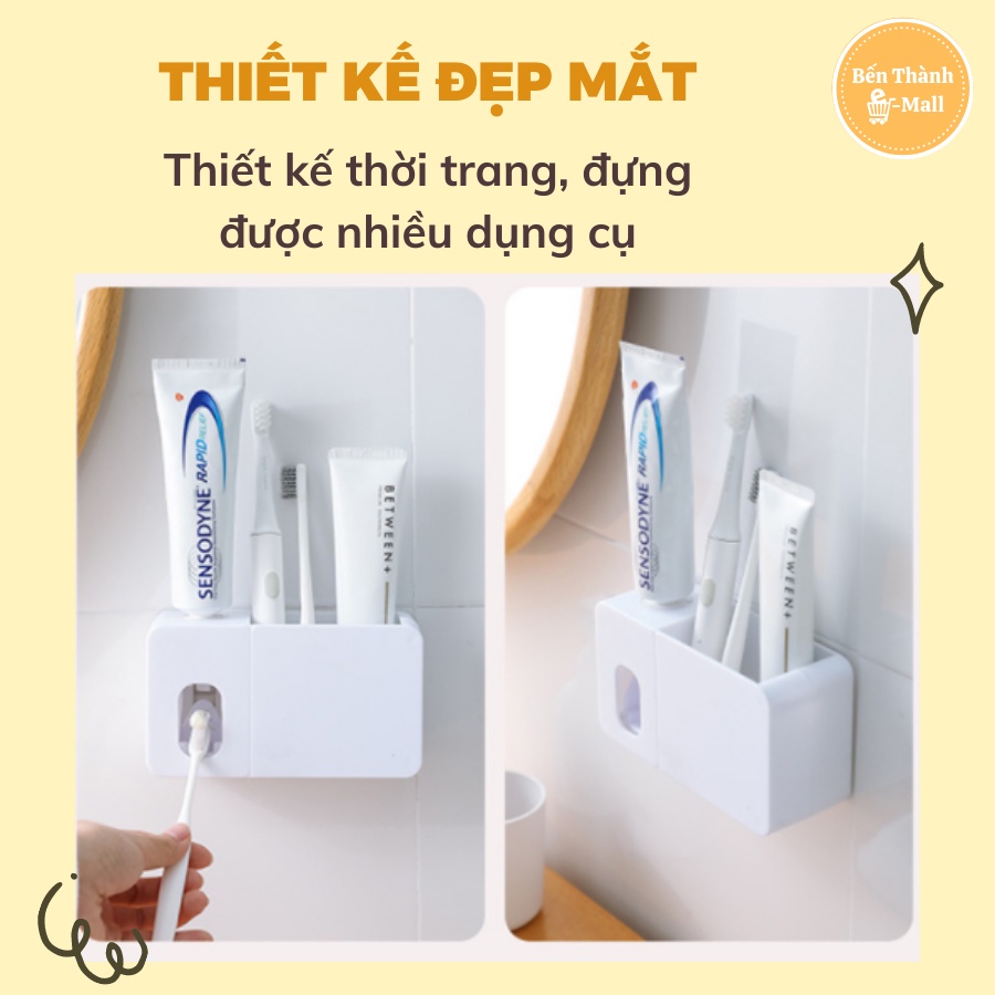 HỘP ĐỰNG KEM ĐÁNH RĂNG, BỘ NHẢ KEM ĐÁNH RĂNG TỰ ĐỘNG, KỆ ĐỂ ĐỒ PHÒNG TẮM TIỆN LỢI