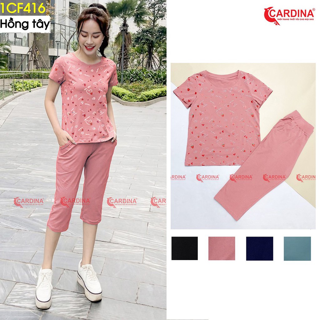 [Mã WAMT2405 giảm 10K đơn 0K] [Hàng hè 2021] Bộ Cotton Nữ Cao Cấp Cardina