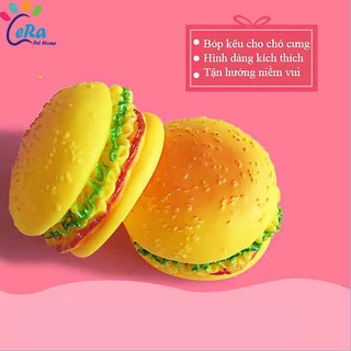 Bánh kẹp humberger đồ chơi cho chó mèo - đồ chơi 007