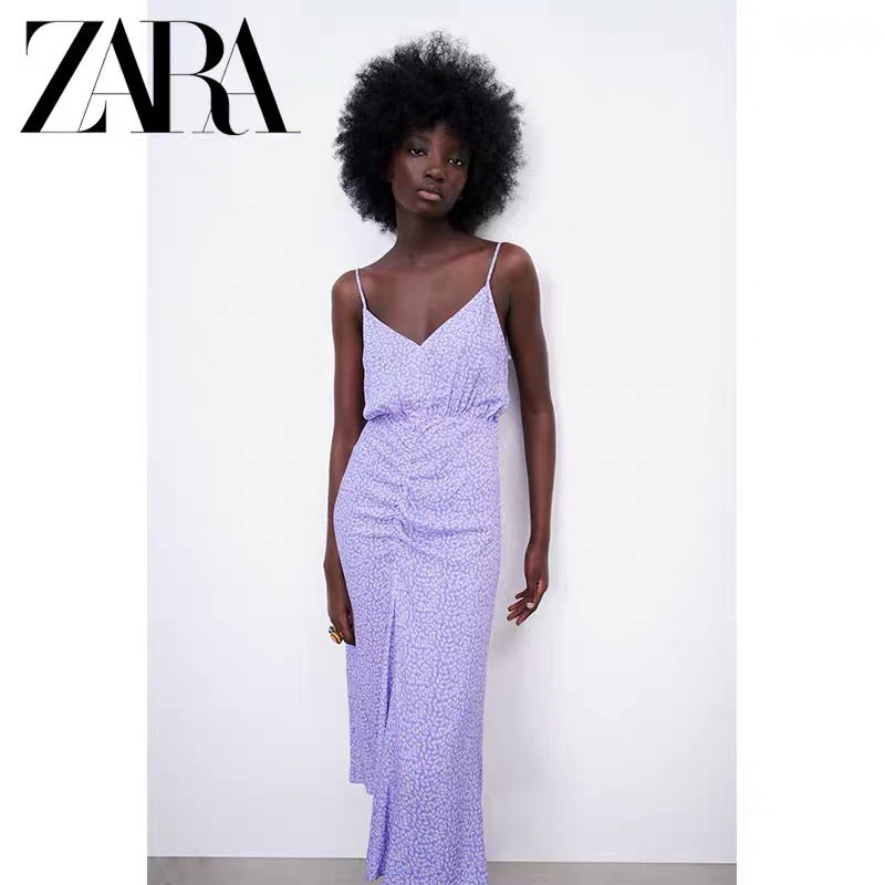 Váy 2 dây midi tím Zarrraa dư sịn