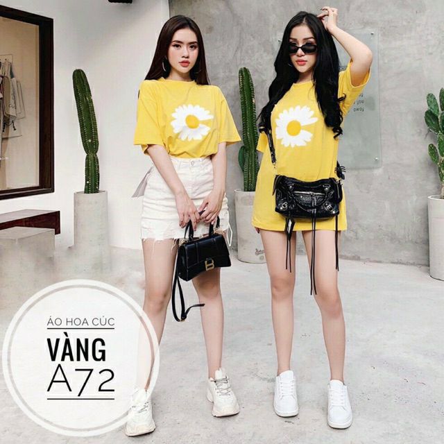 Bigsize áo hoa cúc vàng (60_80kg)