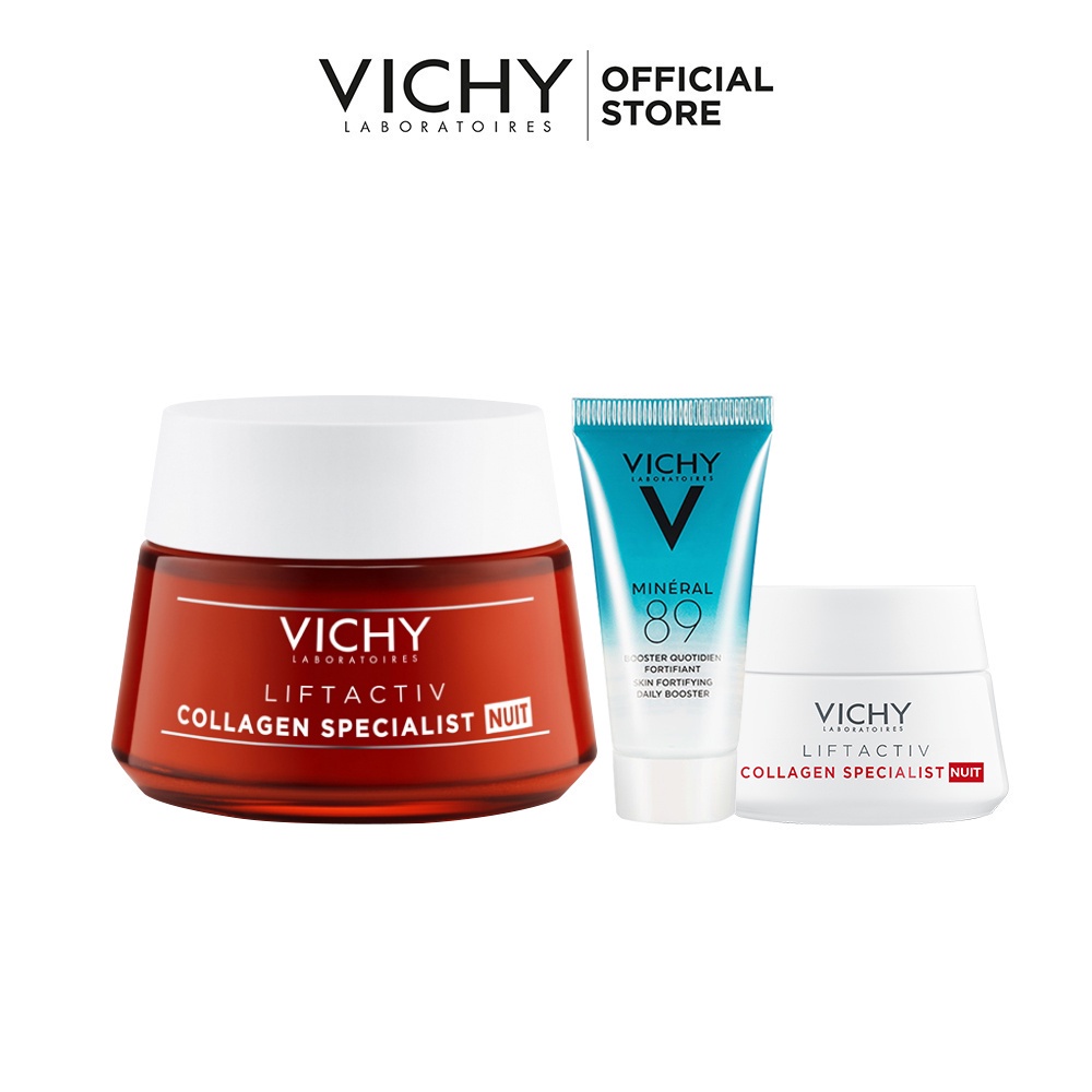 Bộ kem dưỡng giúp sáng da, mờ thâm nám, ngừa lão hóa ban đêm Vichy LIFTACTIV COLLAGEN SPECIALIST NIGHT | BigBuy360 - bigbuy360.vn