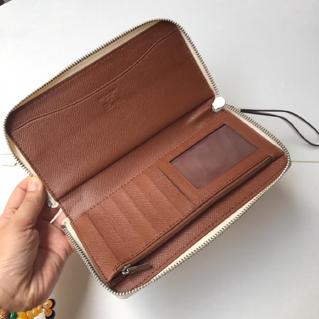 Coach Original Carteira Longa Feminina Bolsa Da Moda Grande Bolsa Carteira Dupla Portátil