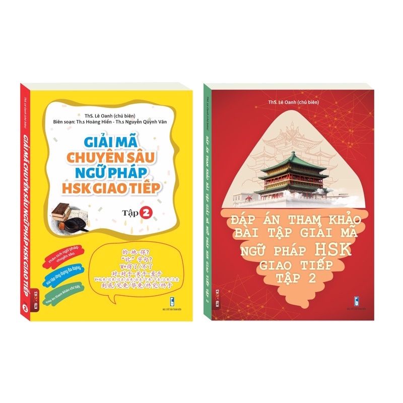 Sách -Combo: Giải mã chuyên sâu ngữ pháp hsk giao tiếp và sách đáp án tham khảo bài tập giải mã hsk giao tiếp tập 2